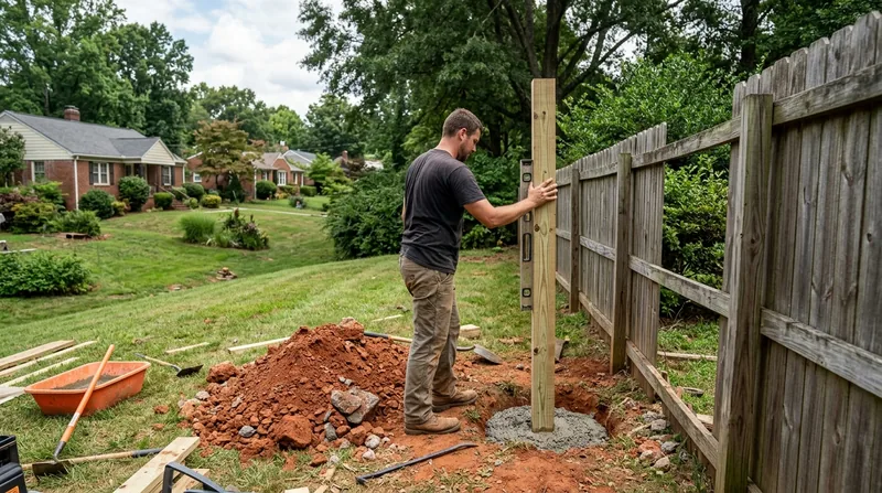 Fence Post Repair & Replacement Charlotte